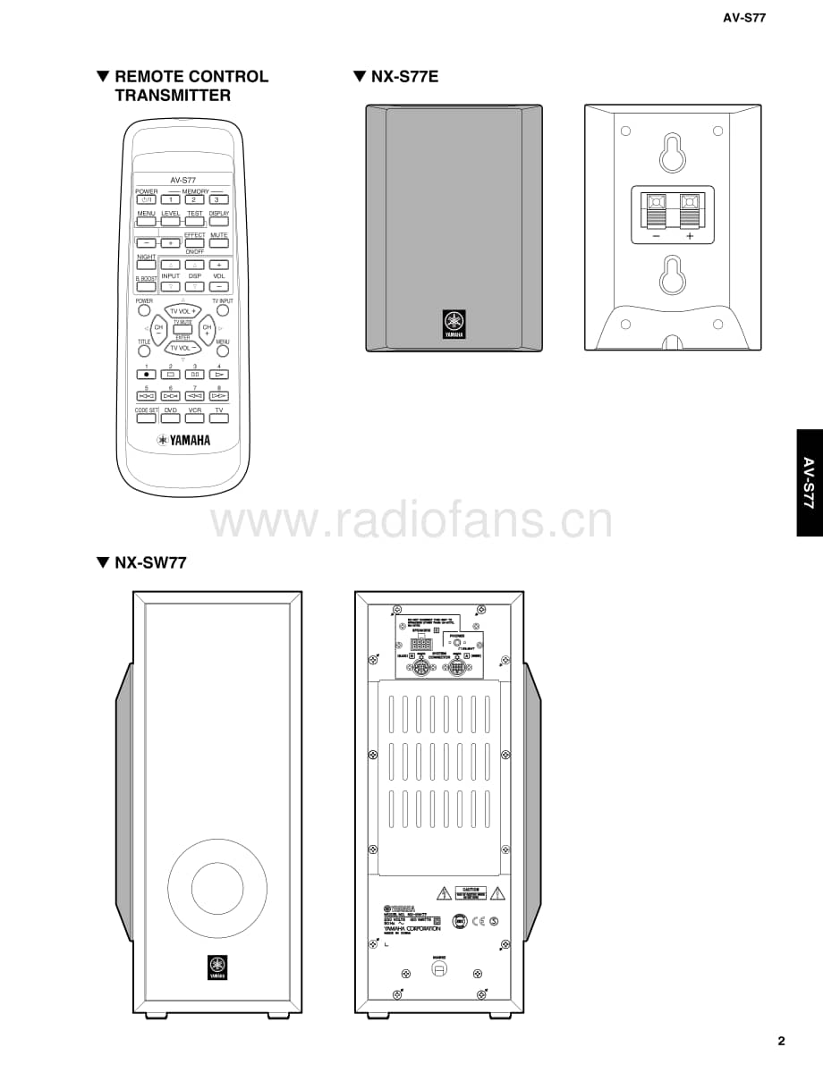 Yamaha-AVS-77-Service-Manual电路原理图.pdf_第3页