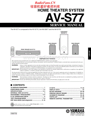 Yamaha-AVS-77-Service-Manual电路原理图.pdf