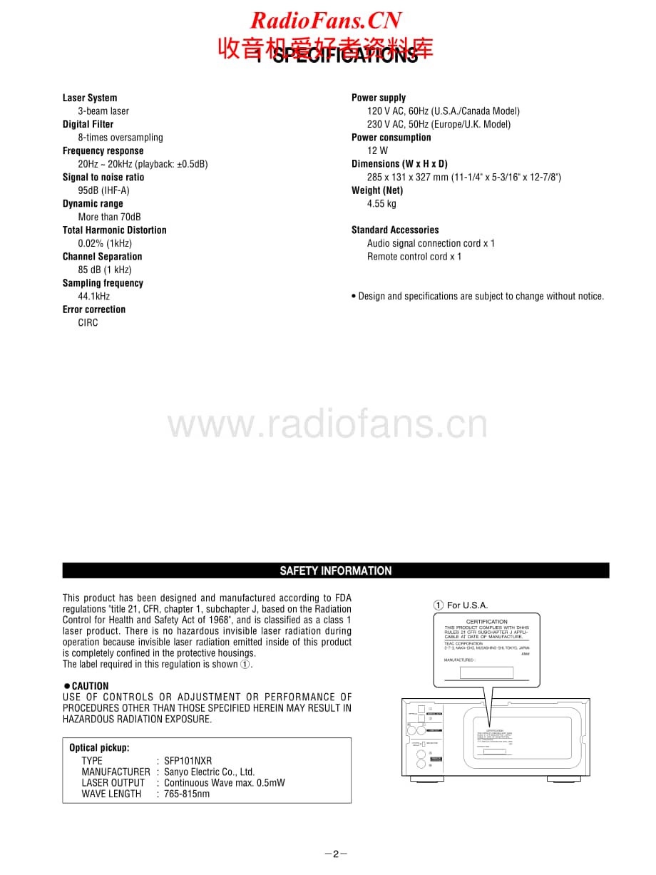 Teac-PD-H503-Service-Manual电路原理图.pdf_第2页