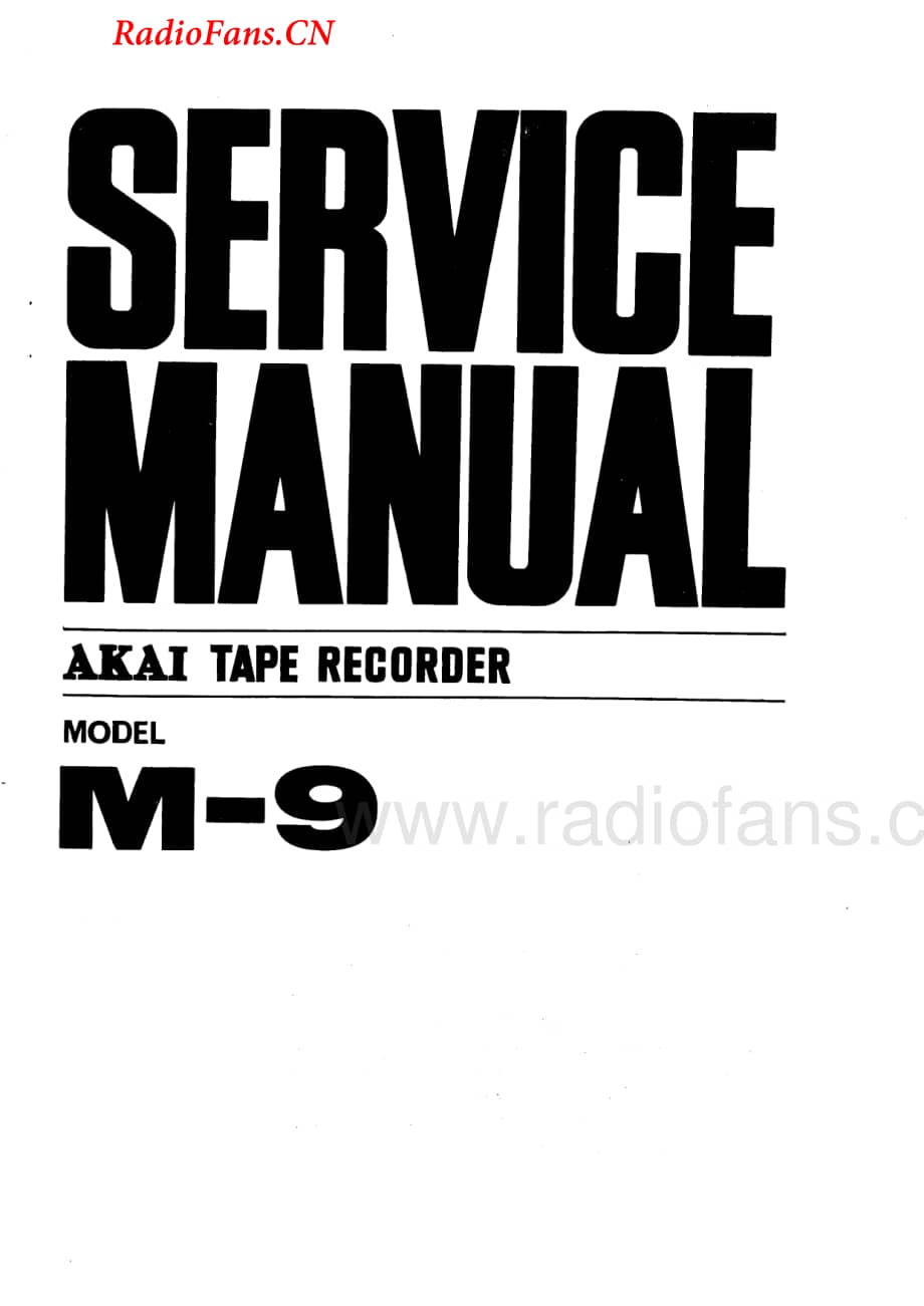 Akai-M9-tape-sm维修电路图 手册.pdf_第1页