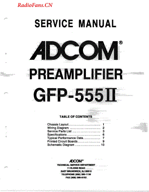 Adcom-GFP555II-pre-sm维修电路图 手册.pdf