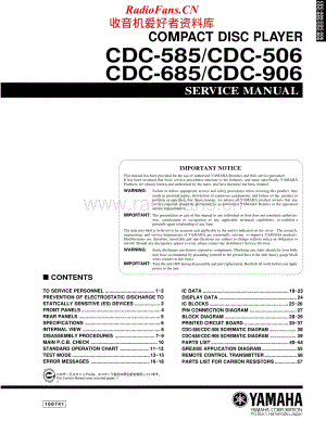 Yamaha-CDC-906-Service-Manual电路原理图.pdf