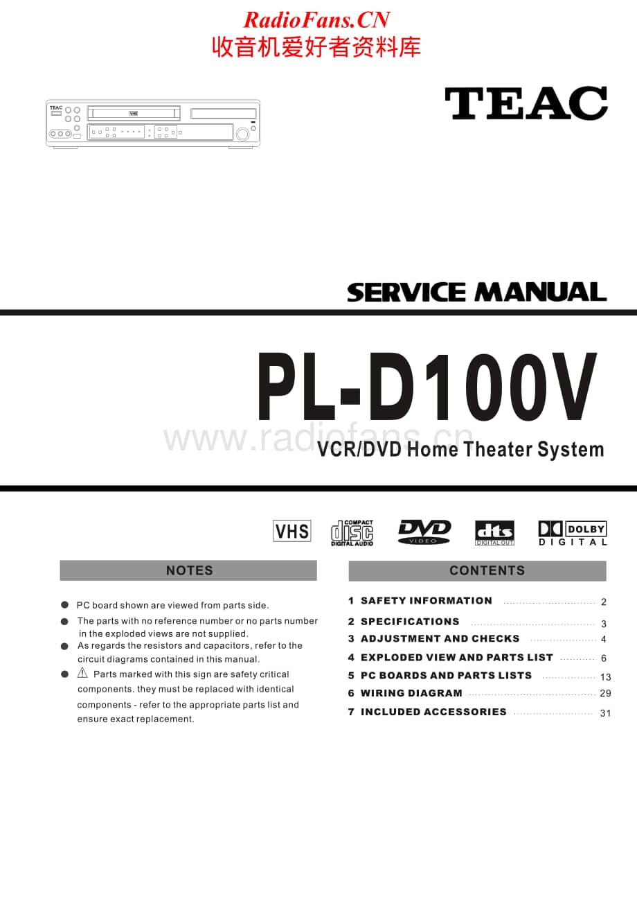 Teac-PL-D100V-Service-Manual电路原理图.pdf_第1页