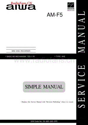Aiwa-AMF5-md-sm维修电路图 手册.pdf