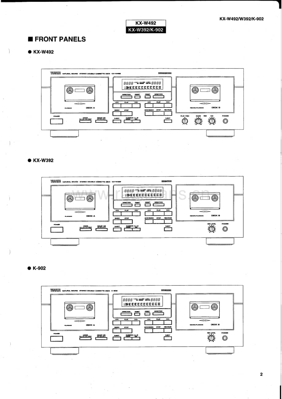 Yamaha-W-392-Service-Manual电路原理图.pdf_第3页