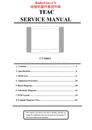 Teac-CT-M6811-Service-Manual电路原理图.pdf