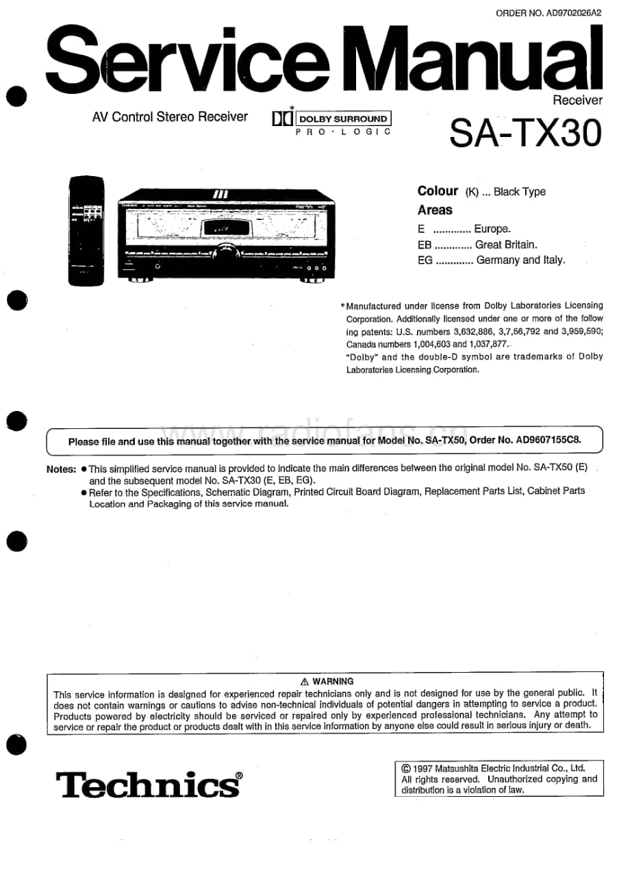 Technics-SATX-30-Service-Manual电路原理图.pdf_第1页