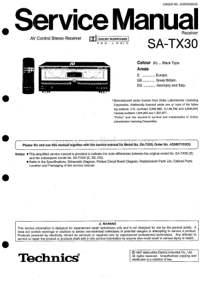 Technics-SATX-30-Service-Manual电路原理图.pdf
