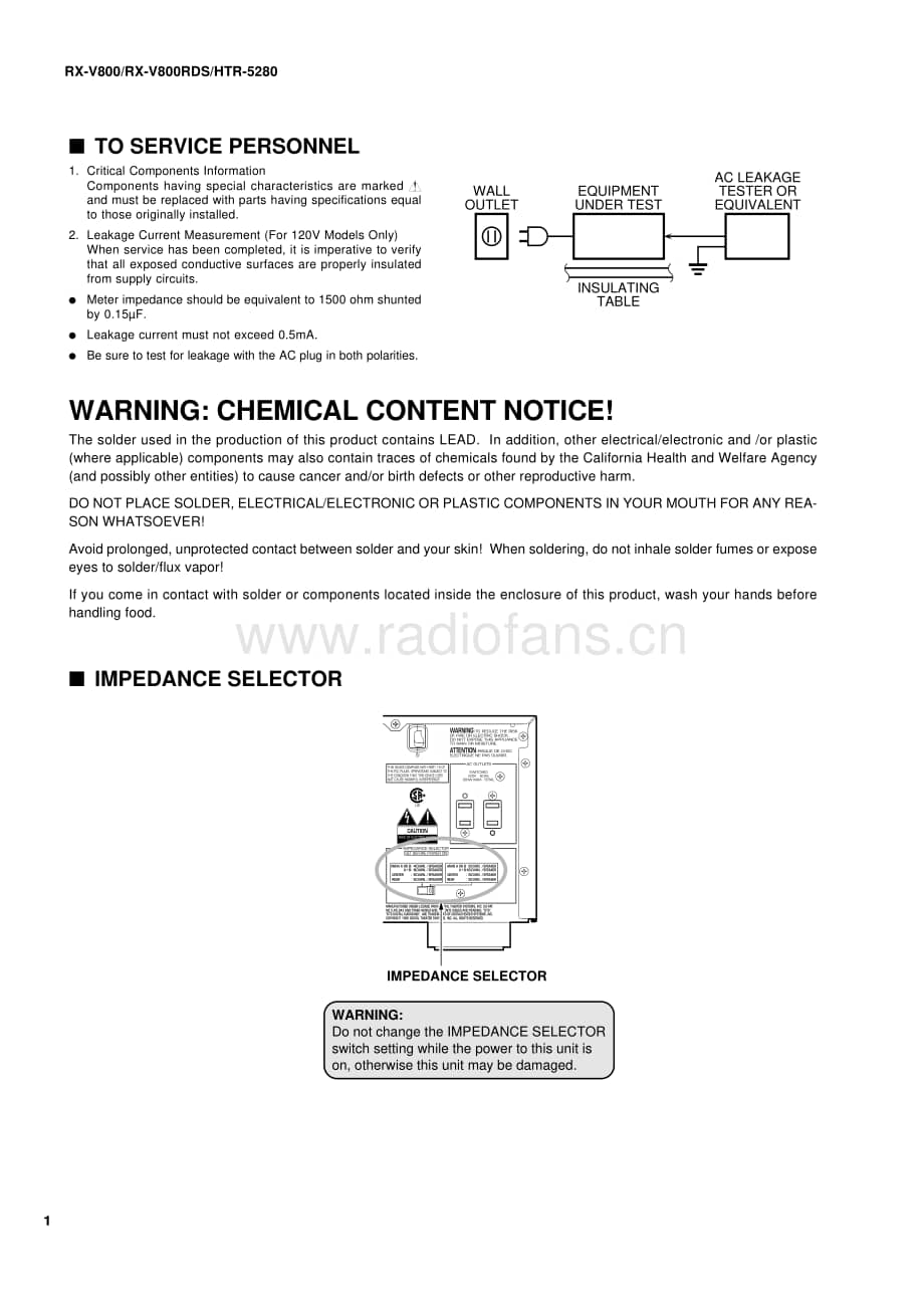 Yamaha-RXV-800-Service-Manual电路原理图.pdf_第2页