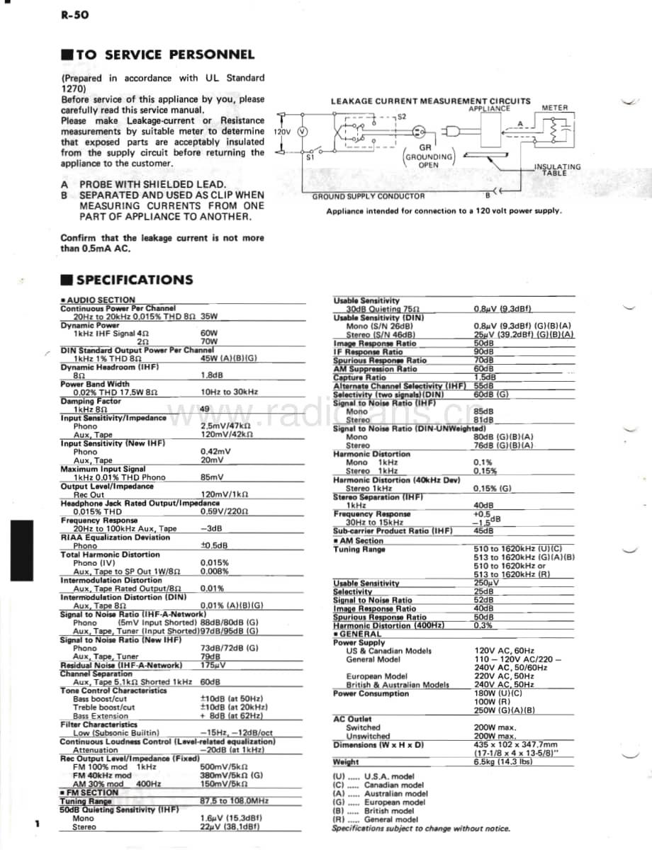 Yamaha-R-50-Service-Manual电路原理图.pdf_第2页