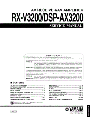 Yamaha-RXV-3200-Service-Manual电路原理图.pdf