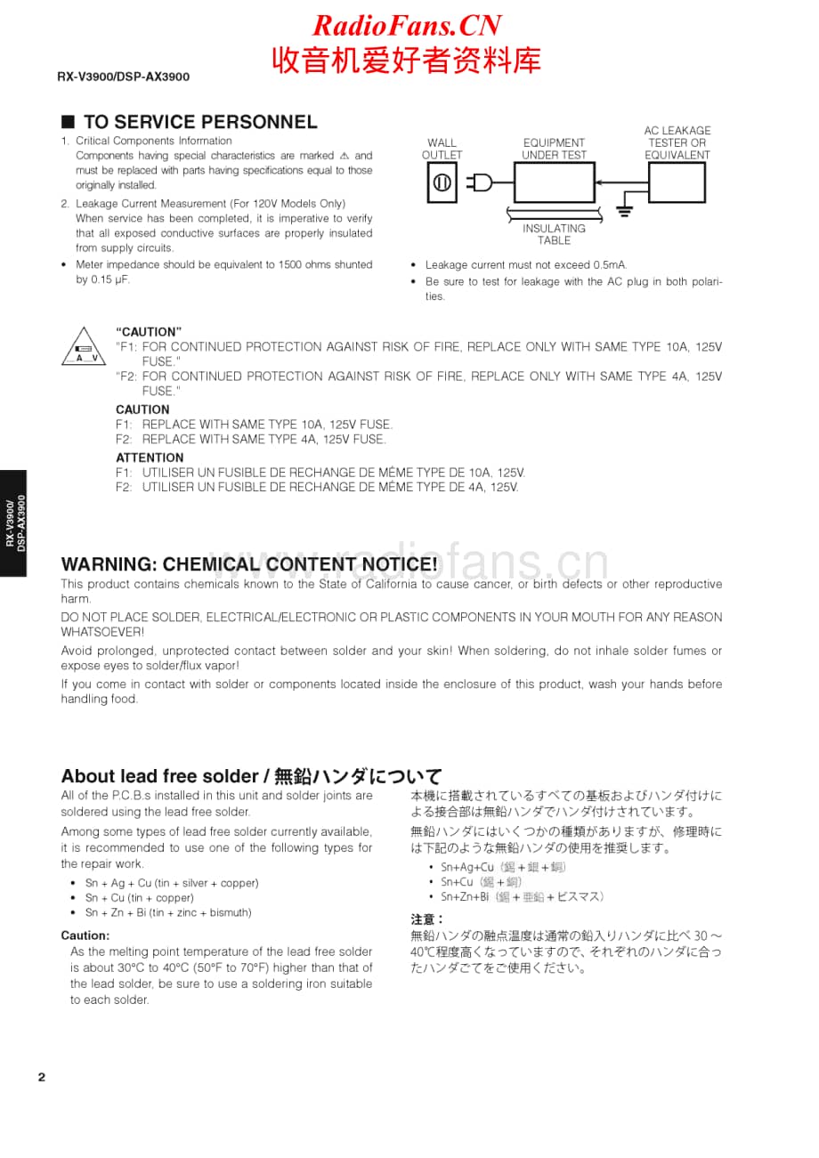 Yamaha-DSPAX-3900-Service-Manual电路原理图.pdf_第2页