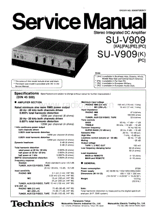 Technics-SUV-909-Service-Manual电路原理图.pdf