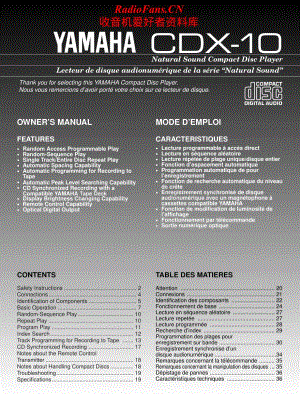 Yamaha-CDX-10-Service-Manual电路原理图.pdf