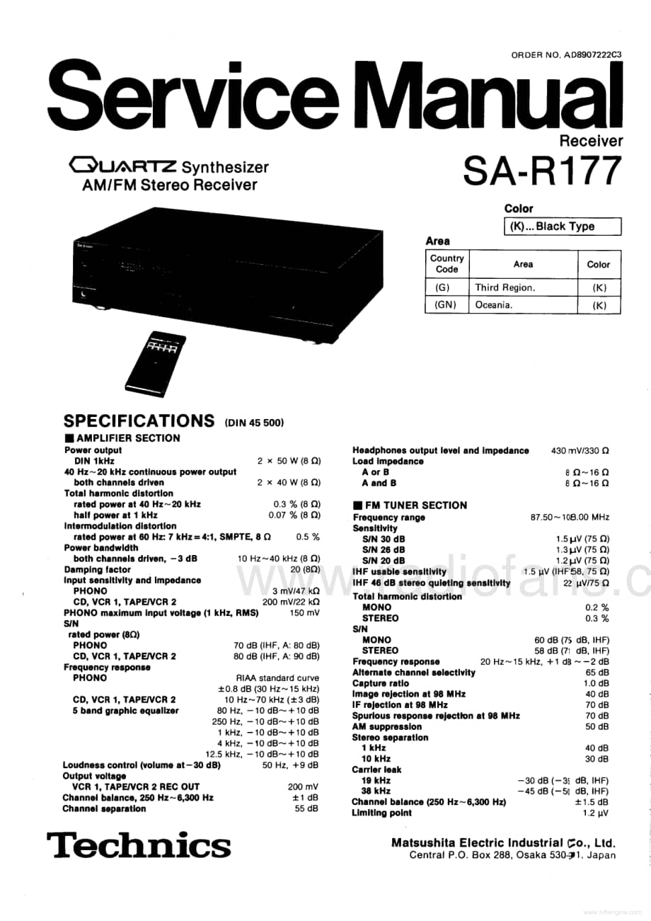 Technics-SAR-177-Service-Manual电路原理图.pdf_第1页