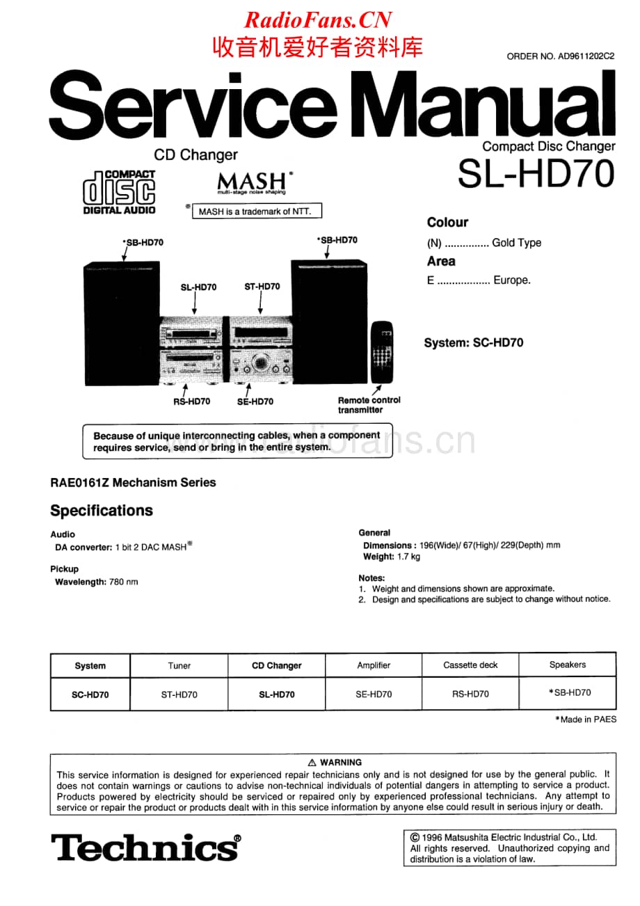 Technics-SLHD-70-Service-Manual电路原理图.pdf_第1页