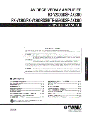 Yamaha-RXV-1300-Service-Manual电路原理图.pdf