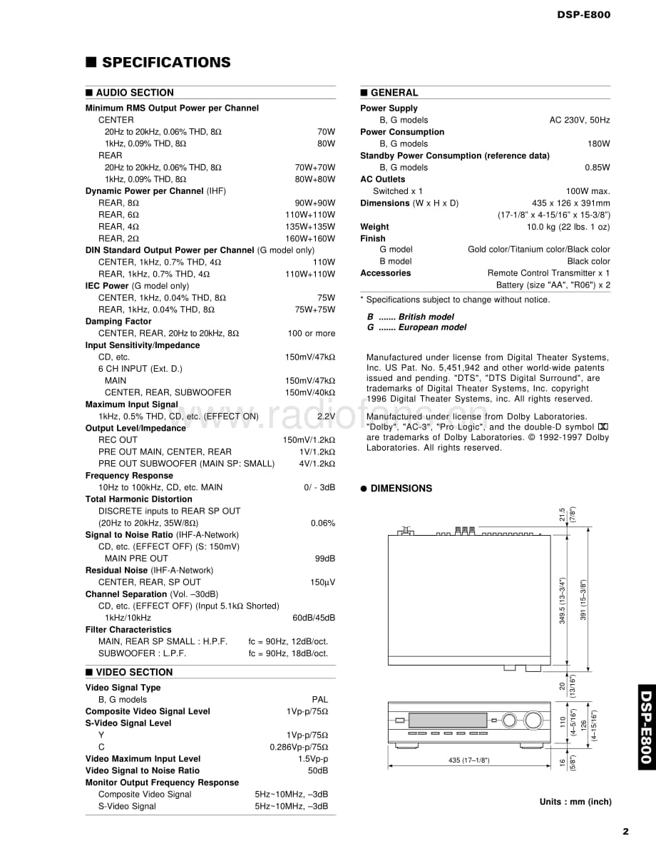 Yamaha-DSPE-800-Service-Manual电路原理图.pdf_第3页