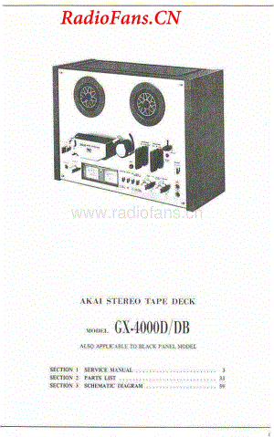 Akai-GX4000D-tape-sm维修电路图 手册.pdf