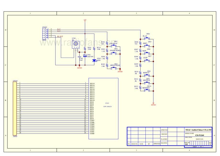 Teac-CD-P1260-Schematic电路原理图.pdf_第3页