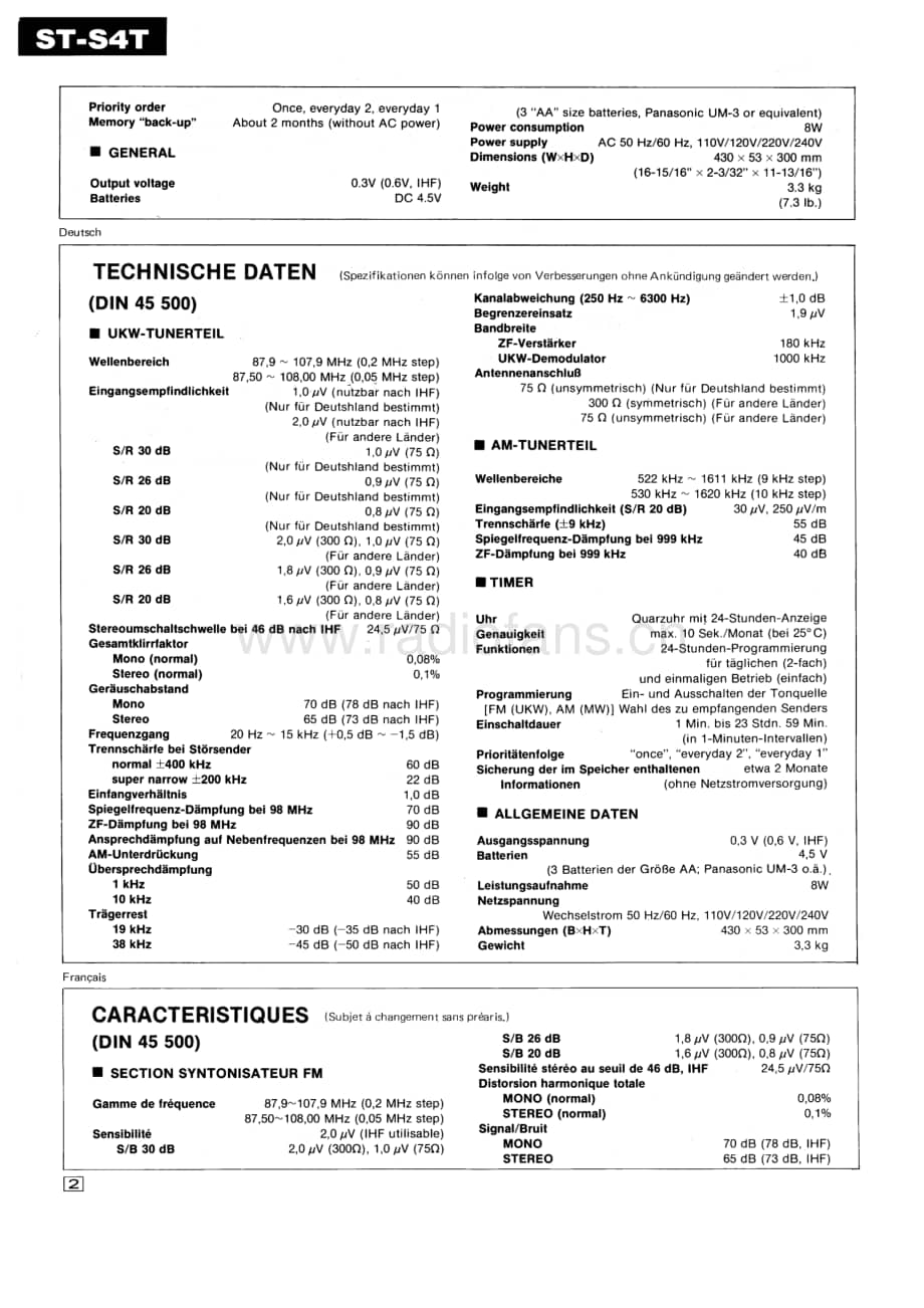 Technics-STS-4-T-Service-Manual电路原理图.pdf_第2页