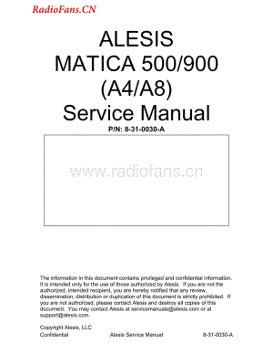 Alesis-Matica900-pwr-sm维修电路图 手册.pdf