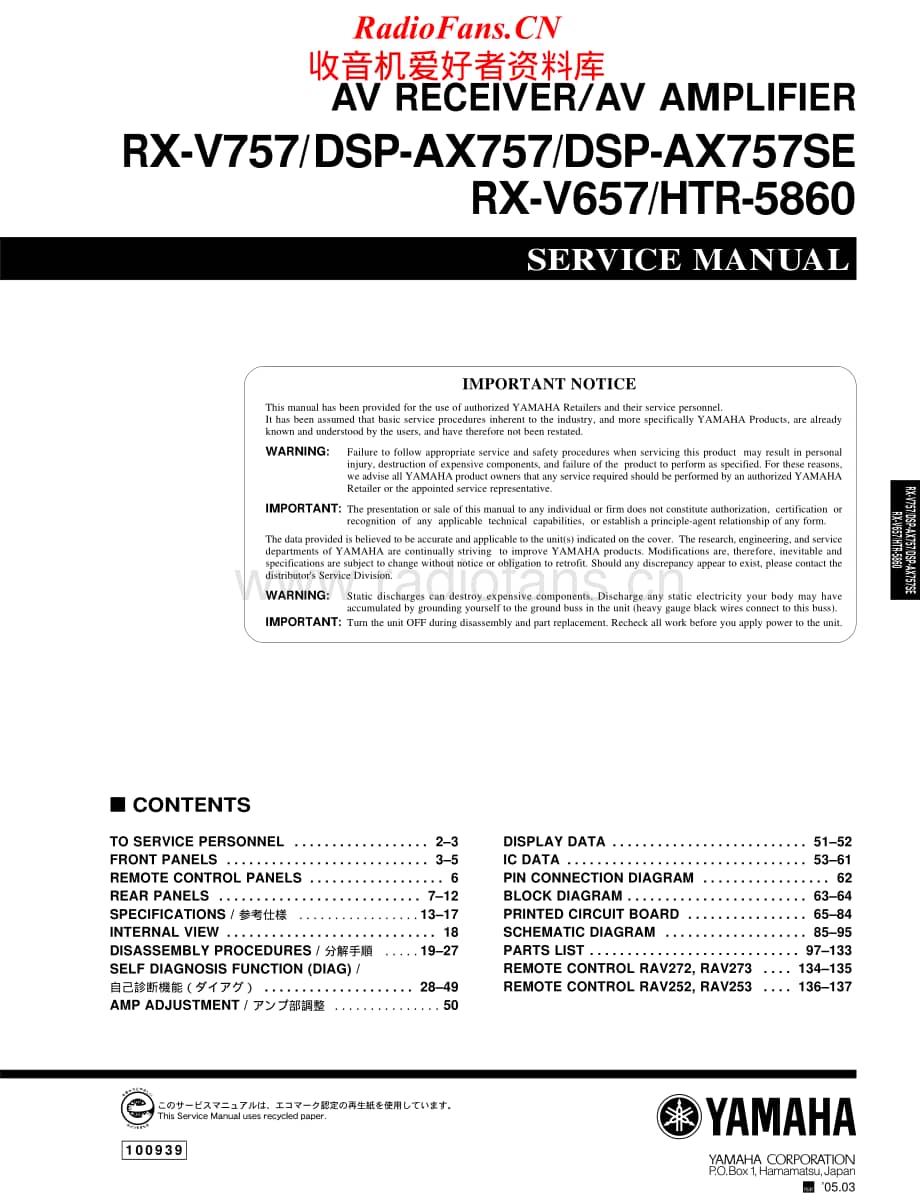 Yamaha-HTR-5860-Service-Manual电路原理图.pdf_第1页