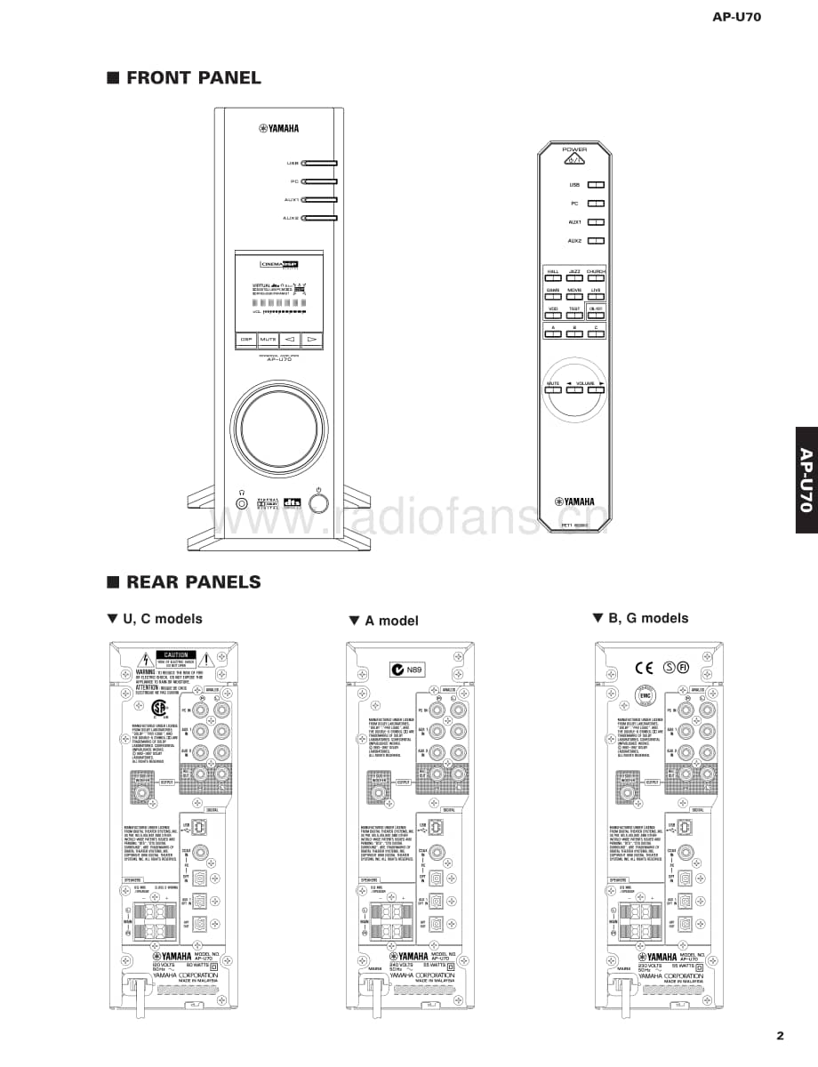 Yamaha-APU-70-Service-Manual电路原理图.pdf_第3页