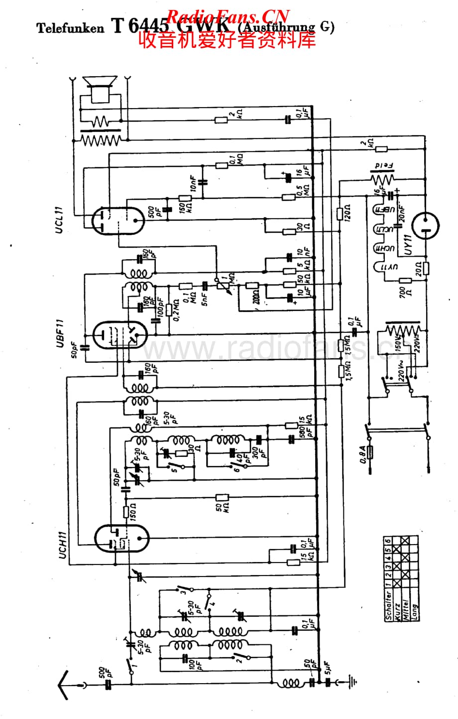 Telefunken-6445-GWK-Schematic电路原理图.pdf_第1页