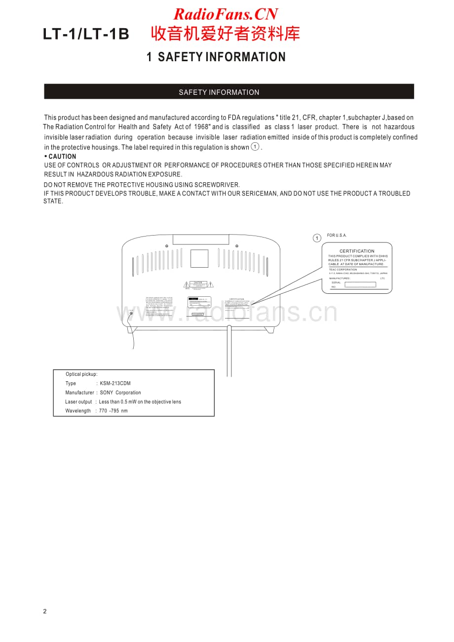 Teac-LT-1-Service-Manual电路原理图.pdf_第2页