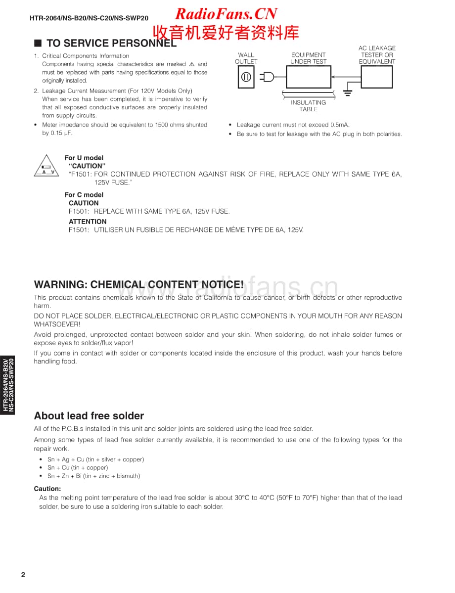 Yamaha-HTR-2064-Service-Manual电路原理图.pdf_第2页