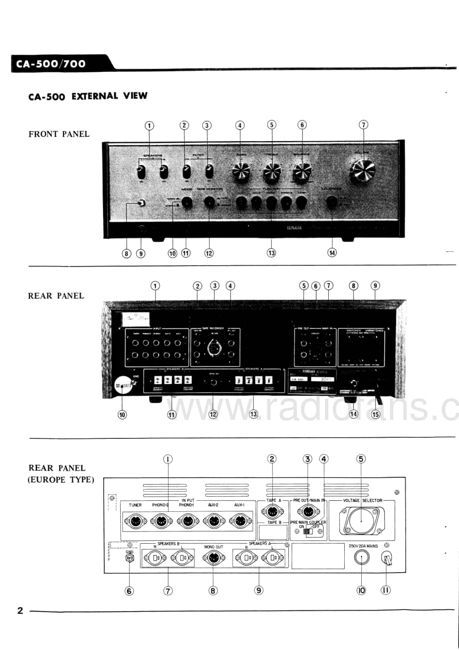 Yamaha-CA-500-Service-Manual电路原理图.pdf_第3页