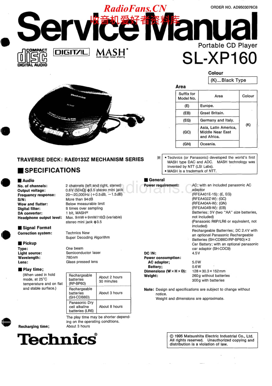 Technics-SLXP-160-Service-Manual电路原理图.pdf_第1页