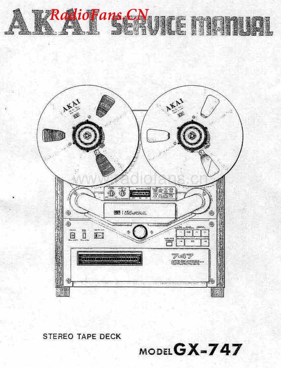 Akai-GX747-tape-sm维修电路图 手册.pdf_第1页