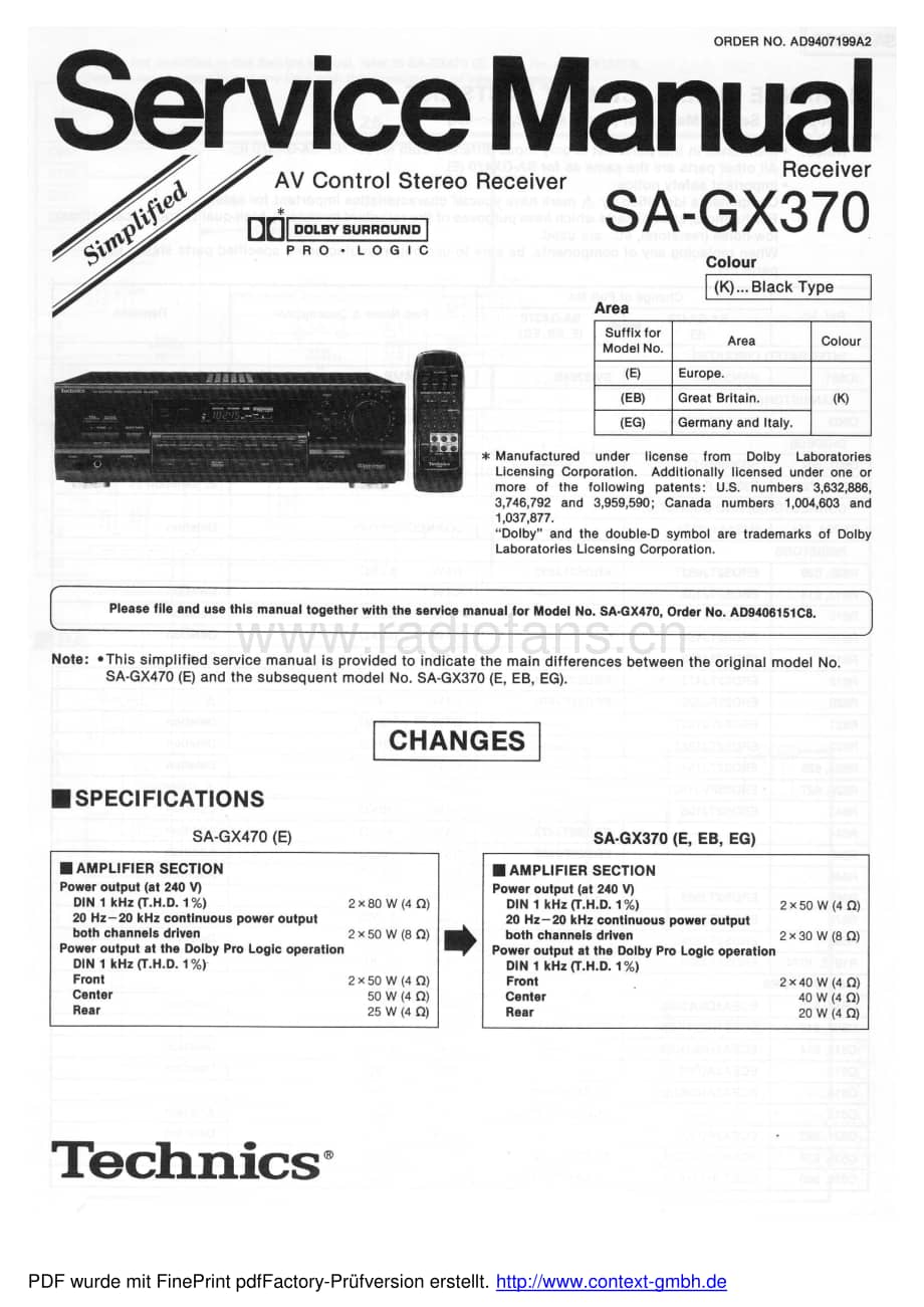 Technics-SAGX-370-Service-Manual电路原理图.pdf_第1页