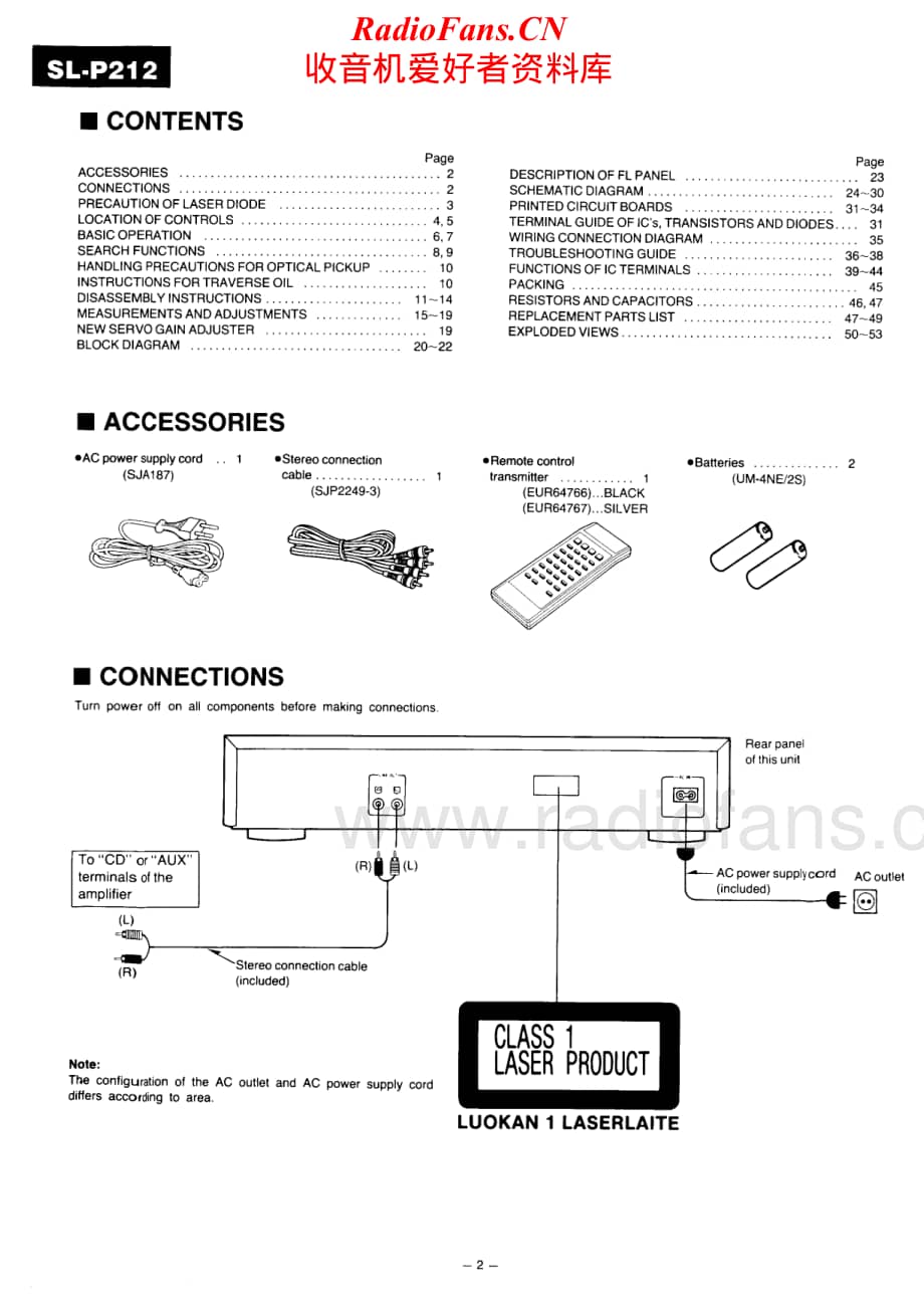 Technics-SLP-212-Service-Manual电路原理图.pdf_第2页