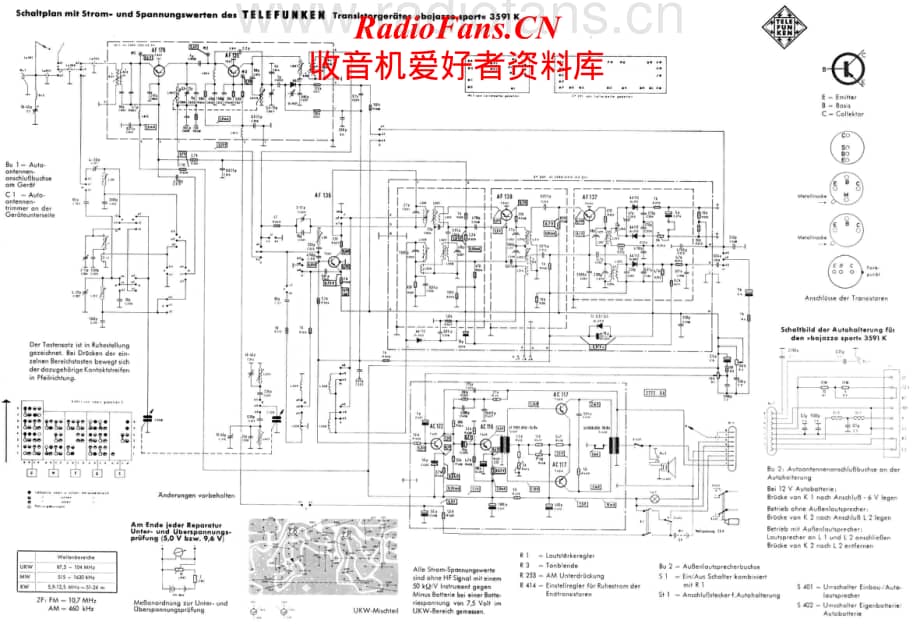 Telefunken-Bajazzo-Sport-3591K-Schematic电路原理图.pdf_第1页