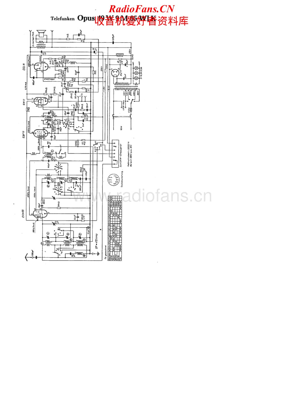 Telefunken-Opus-9M65-WLK-Schematic电路原理图.pdf_第1页