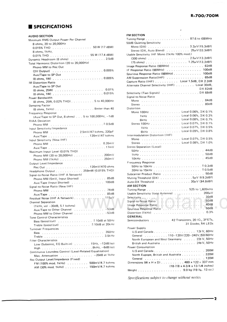 Yamaha-R-700-Service-Manual电路原理图.pdf_第3页