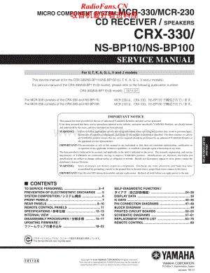 Yamaha-CRX-330-Service-Manual电路原理图.pdf