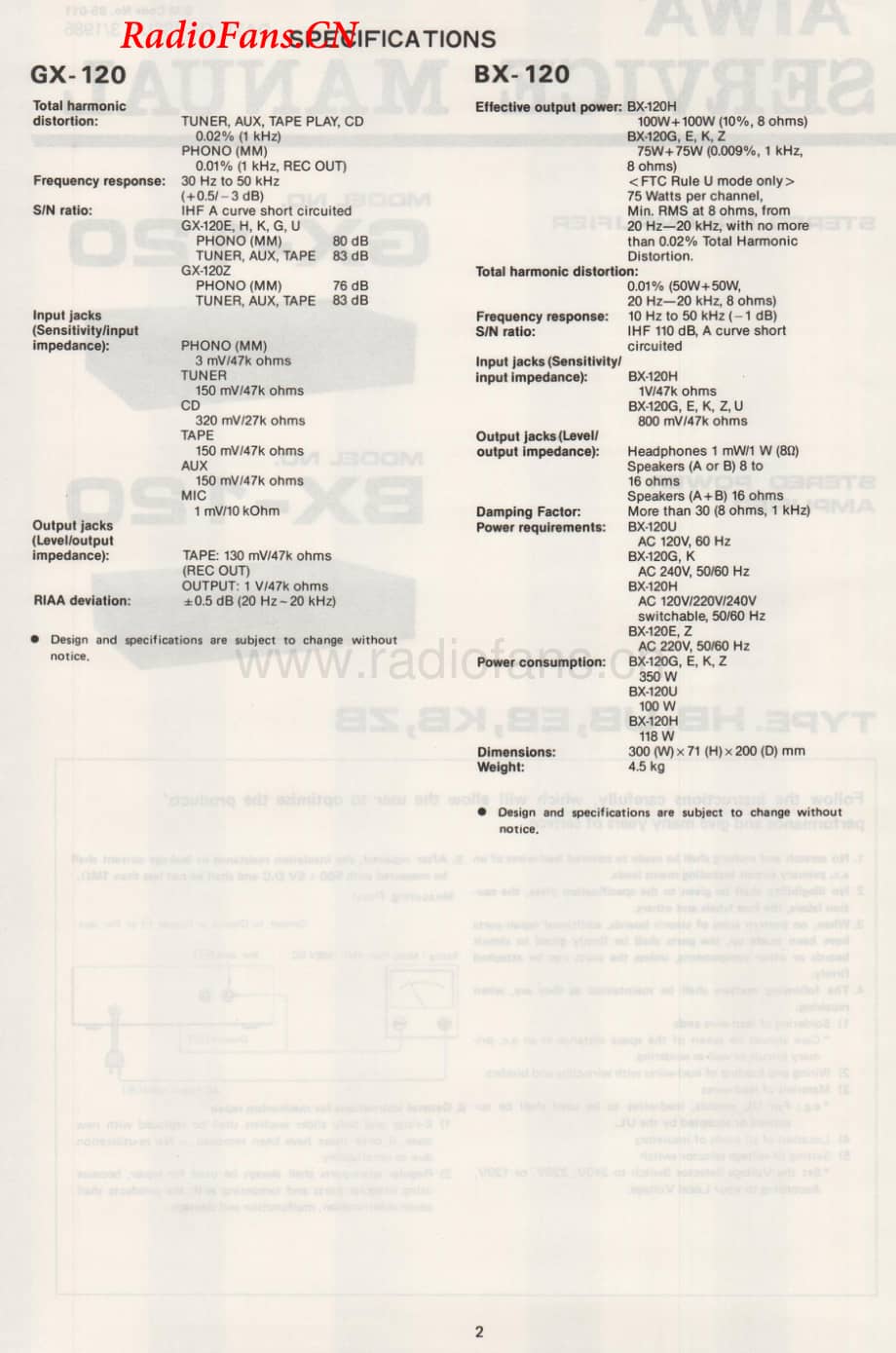 Aiwa-GX120-pre-sm维修电路图 手册.pdf_第2页