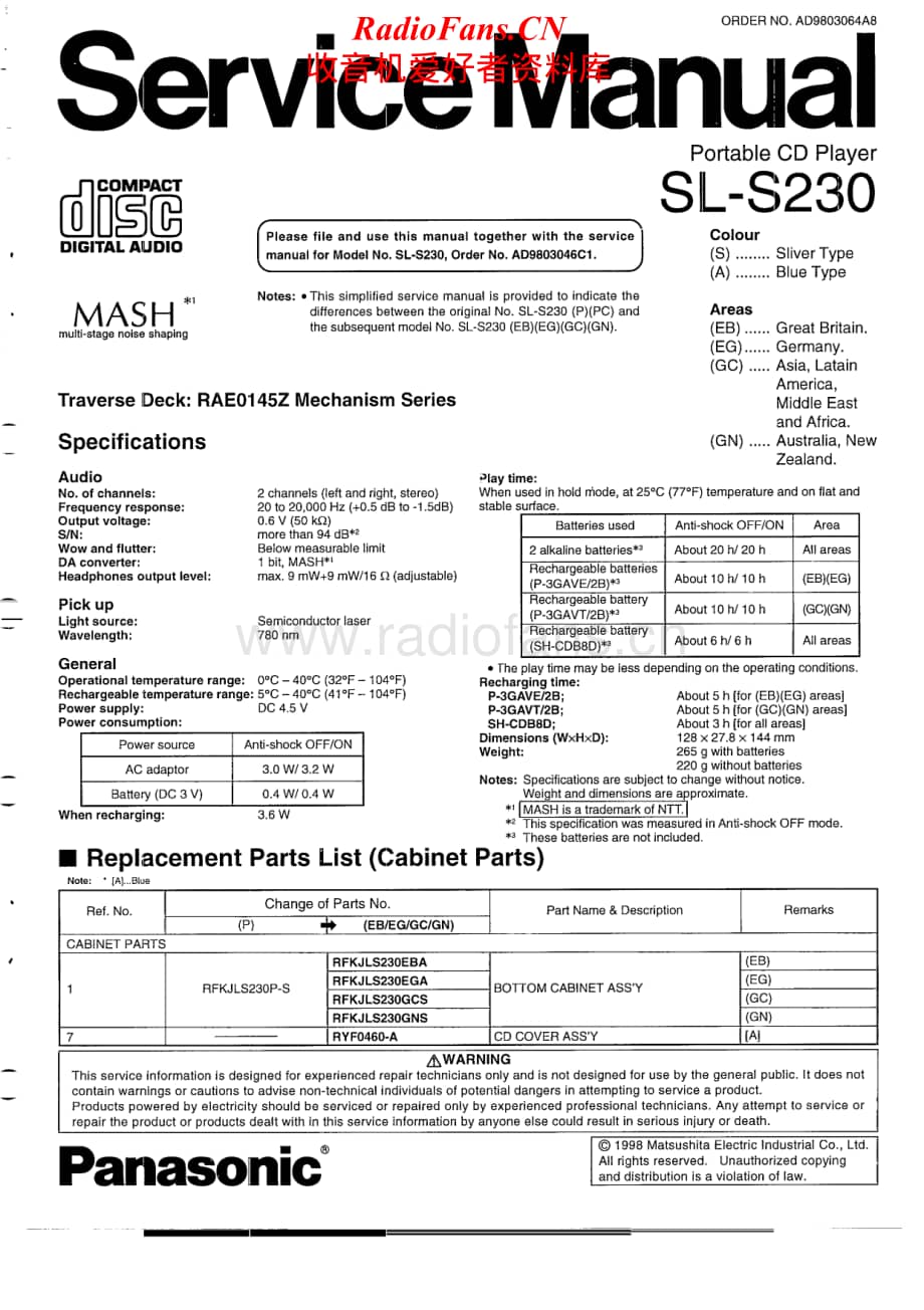 Technics-SLS-230-Service-Manual电路原理图.pdf_第1页