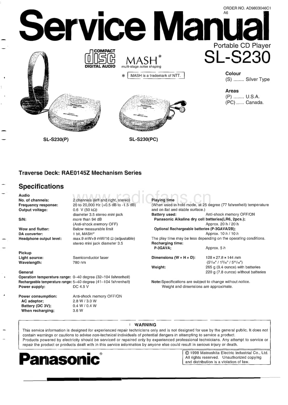 Technics-SLS-230-Service-Manual电路原理图.pdf_第3页