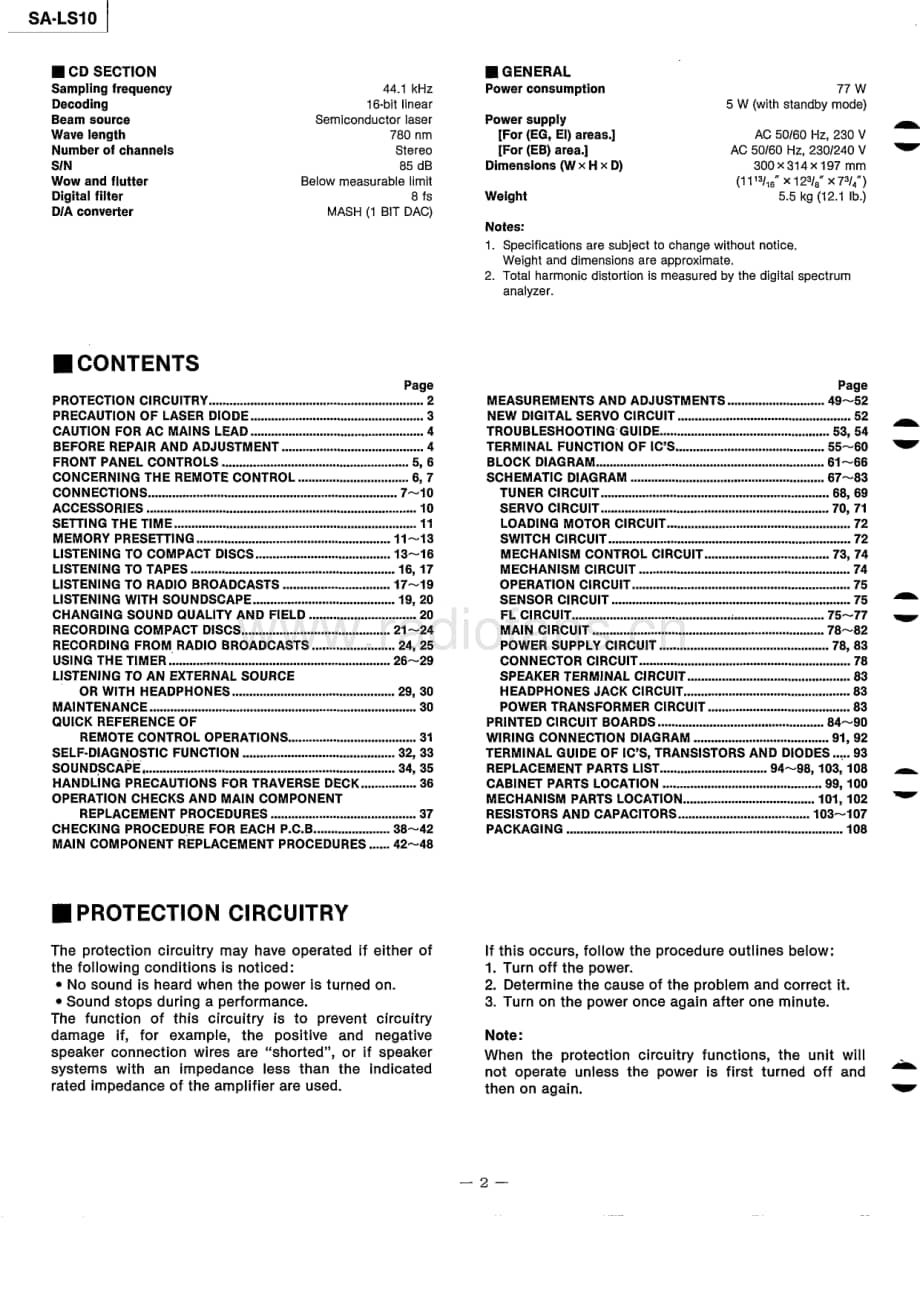 Technics-SALS-10-Service-Manual电路原理图.pdf_第2页