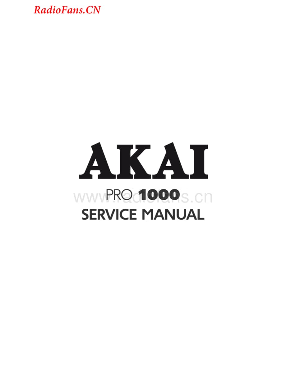 Akai-PRO1000-tape-sm维修电路图 手册.pdf_第1页