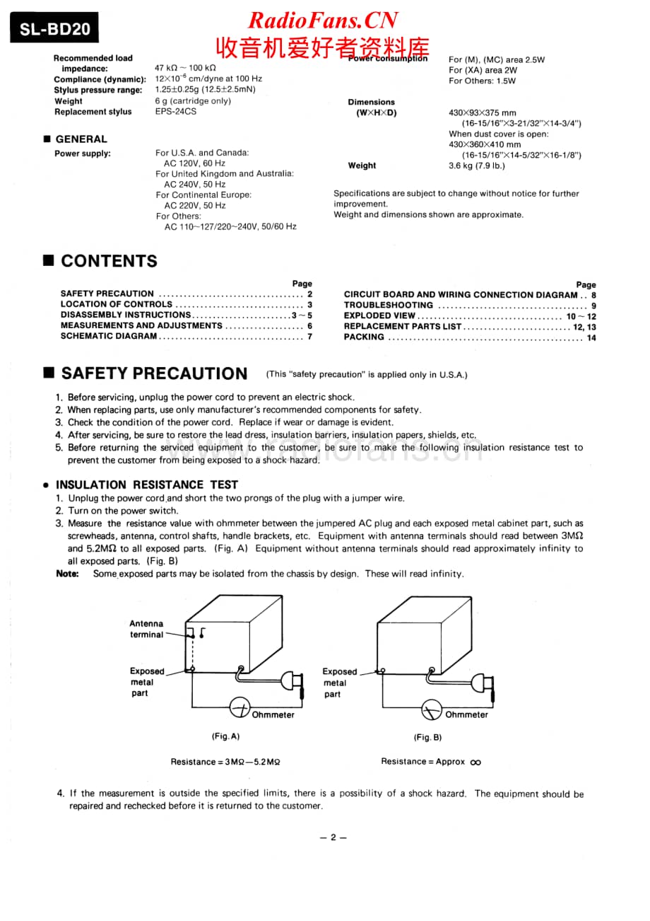 Technics-SLBD-20-Service-Manual电路原理图.pdf_第2页