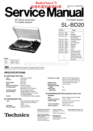 Technics-SLBD-20-Service-Manual电路原理图.pdf