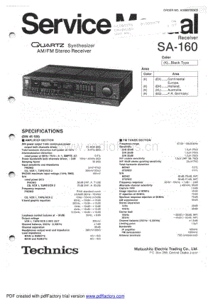 Technics-SA-160-Service-Manual电路原理图.pdf