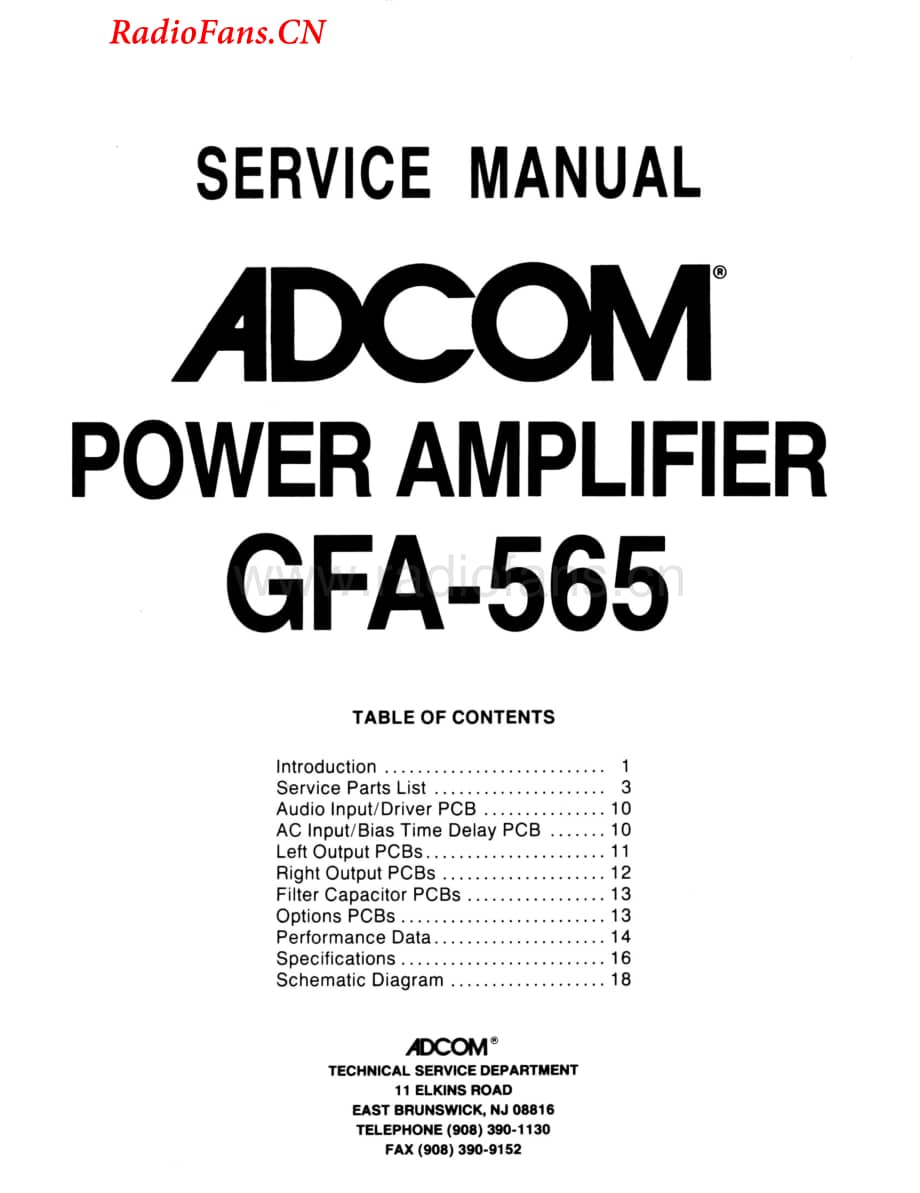 Adcom-GFA565-pwr-sm维修电路图 手册.pdf_第1页