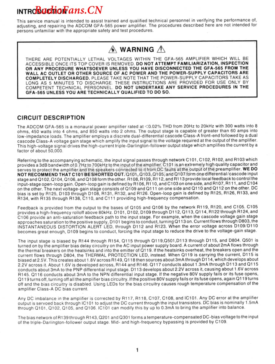 Adcom-GFA565-pwr-sm维修电路图 手册.pdf_第3页